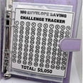 thumbnail image 3 of 100 Envelope Challenge Binder Cash Binder With Envelope Saving Challenge Binder Money Saving Envelope For School Home Office, 3 of 5