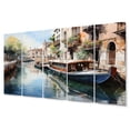thumbnail image 2 of Designart "Watercolor Whimsy Beige Canal art painting I" Canals Metal Wall Art Set, 2 of 5