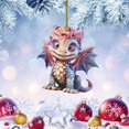 thumbnail image 1 of Adornos para árbol de Navidad, adornos colgantes para árbol de Navidad, dinosaurio, lindo gato navideño, colgante decorativo para árbol de Navidad, casa de campo, decoración para exteriores e interior, 1 of 7