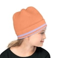 thumbnail image 4 of Psesaysky Orange Purple Print Hats for Unisex Kids Toddler Soft Beanie Warm Windproof Cap Winter Hats for Boy Girl, 4 of 7