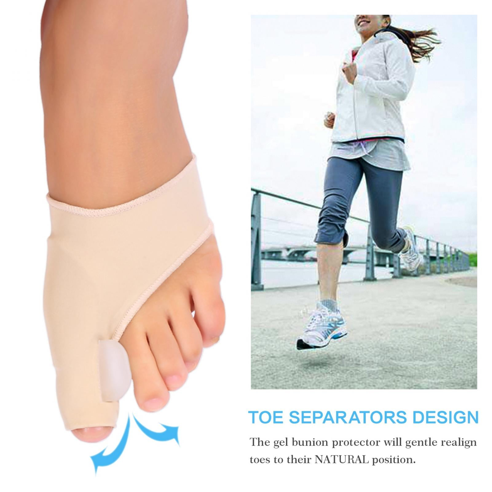 Brrnoo 1 Pair Bunion Pads Toe Bunion Corrector Protector Gel Spandex Toe reforzadores Spreader,bunion corrector orthopedic tailors cushions splint for women brace socks splints correctors bunions hal