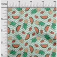 thumbnail image 2 of oneOone Rayon Dusty Green Fabric Tropical Fruits With Chevron Craft Projects Decor Fabric Printed By The Yard 56 Inch Wide, 2 of 4