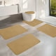 thumbnail image 5 of Juego de alfombras de baño de espuma alfombras de baño de una pieza con forro polar grueso y suave absorbentes de agua y lavables a máquina con reverso antideslizante para mayor, 5 of 9