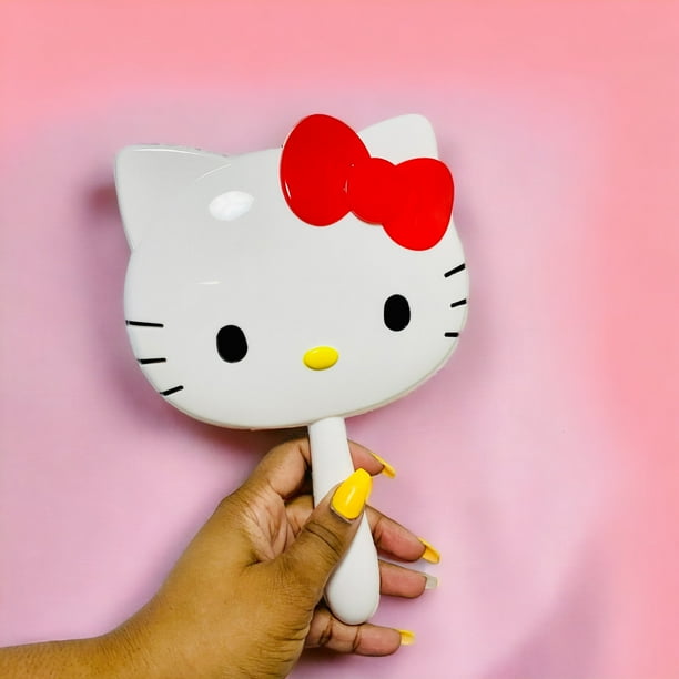 White Handheld Hello Kitty Mirror