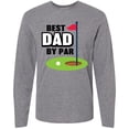thumbnail image 3 of Inktastic Father's Day Best Dad by Par with Flag and Golf Ball Long Sleeve T-Shirt, 3 of 5
