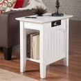 thumbnail image 2 of Leo & Lacey Table d'Appoint Transitionnel en Bois avec Ports de Recharge USB, Blanc, 2 of 9