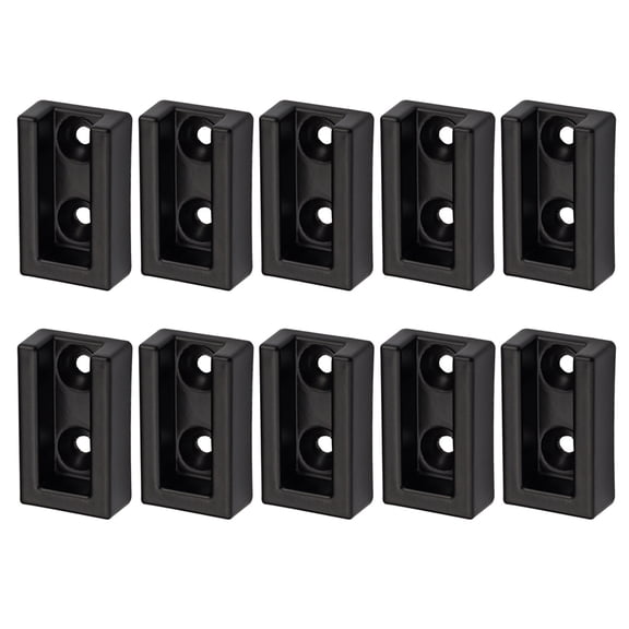 FONDOTIN 10Pcs Wardrobe Clothes Rail Supports Black Use for Bedroom Wardrobe Use
