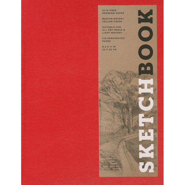 Sterling Sketchbooks Sketchbook Large Bound Red (Hardcover) Walmart