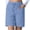 Blue, variant on Women Pants Trendy Straight-Leg Solid Short Stretchy Straight Trousers Quick Dry Loose String Pants Lightweight Confy Trousers with Pockets for Women