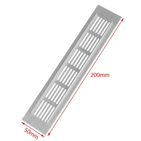 

50mm Aluminium Rectangular Cabinet Wardrobe Air Vent Grille Ventilation-Cover
