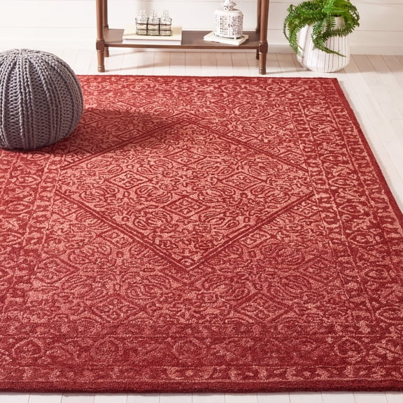 Safavieh Dip Dye Felicia Floral Area Rug, Red, 7' x 7' Square
