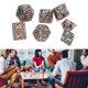 thumbnail image 4 of Tabletop Dice Set, Exquisite Board Game Polyhedral Dice 7pcs Portable Metal  For Party ANGGREK Verde, 4 of 8