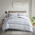 thumbnail image 2 of INK+IVY Full/Queen Rhea 3-Piece Cotton Jacquard Comforter Mini Set, Off-White/Navy, 2 of 5