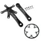 thumbnail image 1 of 170 mm MTB Mountain Road Bike Bielas y bielas + ancho estrecho 130BCD de cadena de una sola de forma redonda, 45T 47T 53T 56T 5 - Negro 53T 45T-58T Macarena Bielas de plato de bicicleta de carretera, 1 of 8