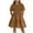 Brown, variant on felwors Girls Dress Linen Boho Party Ruffle Sleeve A-Line Floral Hem Loose Fit Summer Outfits for 5-12 Years Kids Brown, 5-6 Years