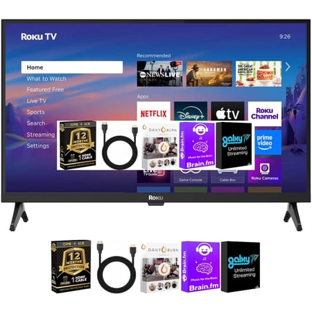 Roku 24R2D5KIT1 24 inch Class Select Series 720p HD LED Smart TV TV Platform WiFi HDMI Input Mobile App Compatible Inc