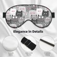 thumbnail image 3 of Uemuo Cats Group Pattern Sleep Eye Mask - Light Blocking Sleep Mask Blocking Out Light Perfectly, Soft and Comfortable Night Eye Mask, Eye Blinder, 3 of 7