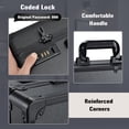 thumbnail image 5 of Professional Barber Case Hairdressing Box Organizer Portable Salon Travel Suitcase with Lock, Black, 5 of 7