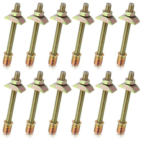 12PCS Bed Frame Hardware Connector Kit M8x100 mm Panel Furniture Wardrobe Connectors Fittings,Bed Assembly