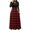 Wine, variant on Dezsed Women's Christmas Dress Women's Plus Size Christmas Print Long Sleeve Round-neck Ankle-Length Long Dress Wine XL