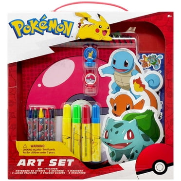 Pokemon Kids Coloring Art Set with Stickers and Stampers - Walmart.com