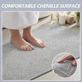 thumbnail image 6 of FEELHOME Bathroom Rug Diamond Pattern Absorbent Non Slip Bath Mat Soft Chenille Quick Dry Machine Washable Bathroom Mat with Rubber Backing Durable Bath Rug for Bathroom Floor 16"x24" Gray, 6 of 7