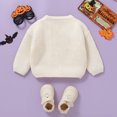 thumbnail image 4 of CAICJ98 Toddler Boy Girl Halloween Pumpkin Sweater Warm Pullover Sweatshirt Knitwear Knitted Fall Winter Baby Clothes (White,12-18 Months), 4 of 7