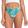 thumbnail image 1 of Fotbe Teal Turquoise 1 Tanga Sin Costuras para Mujer con Estampado – Panties Invisibles, Transpirables y Cómodos para Uso Diario-Large, 1 of 6