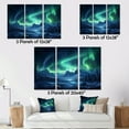 thumbnail image 4 of Designart "Aurora Borealis Magic II" Aurora Borealis Metal Wall Decor Set, 4 of 5