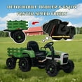 thumbnail image 4 of Okybaby 24V Kids Ride on Tractor with Detachable Trailer and Remote Control,Ride on Toys for Toddlers,Electric Toy Cars with 400W Motor,Bluetooth,USB,MP3,LED Light for Aged 3+,Green, 4 of 9