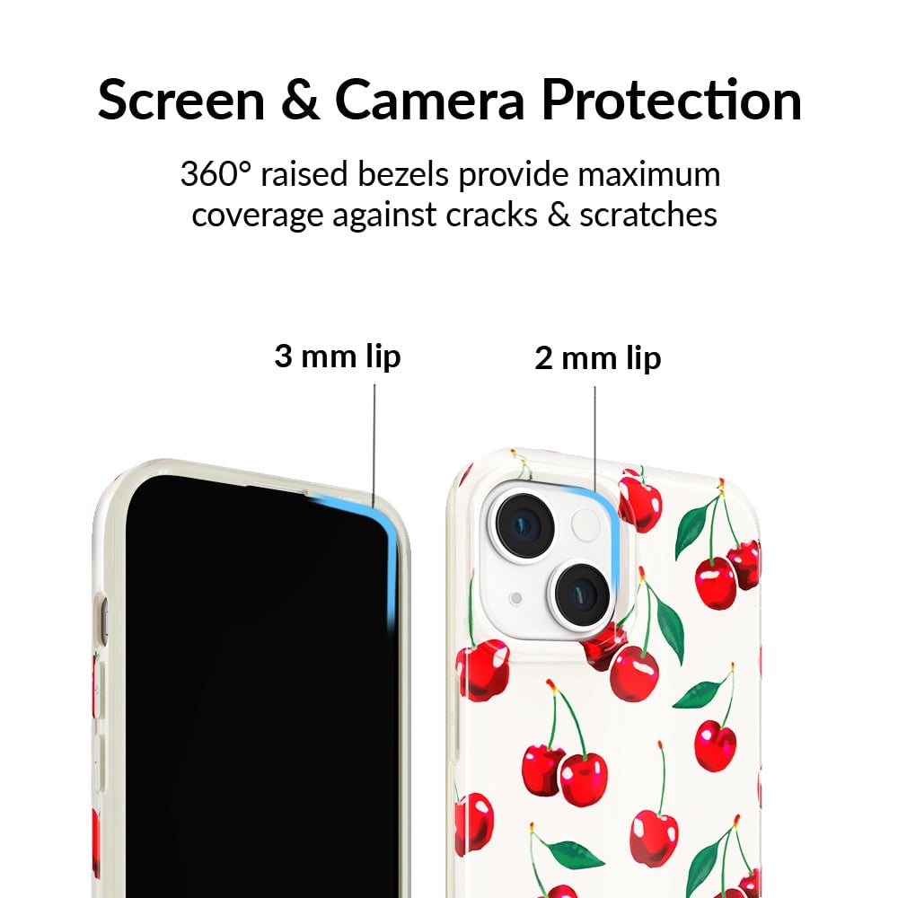 Velvet Caviar iPhone 13 Mini Case Cherry - MagSafe Compatible - Cute Protective Phone Cases for Women