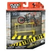 Flick Trix - Street Hits - Mirraco Parking Gate, Includes: 1 Obstacle, 1 Complete BMX Finger Bike, Trick Bars, 1 Tool By Spin Master Ship from US