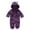 Purple, variant on URMAGIC Newborn Baby Jumpsuit Hooded Fleece Rompers Long Sleeve Onesies Outwear Outfits 0-12 Months
