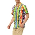 thumbnail image 4 of Lars Amadeus Men's Summer Leopard Printed Short Sleeves Button Down Beach Shirt, 4 of 6