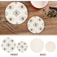 thumbnail image 4 of Coolnut Evil Eye Potholders, 100% Pure Eco Cotton Thread Weave Pot Holders, Kitchen Hot Pads for Hot Dishes, Hot Pots and Pans, Thick Trivets Set of 2[9 Inch+7 Inch] Home Decor Gifts, 4 of 7