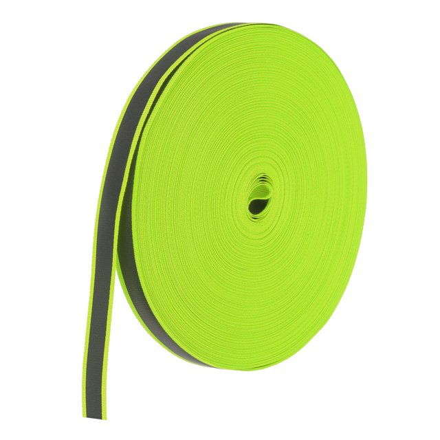 Unique Bargains Bande de Ruban Réfléchissant, Ruban Réfléchissant 15 mm x 50 Yards, Vert Fluorescent