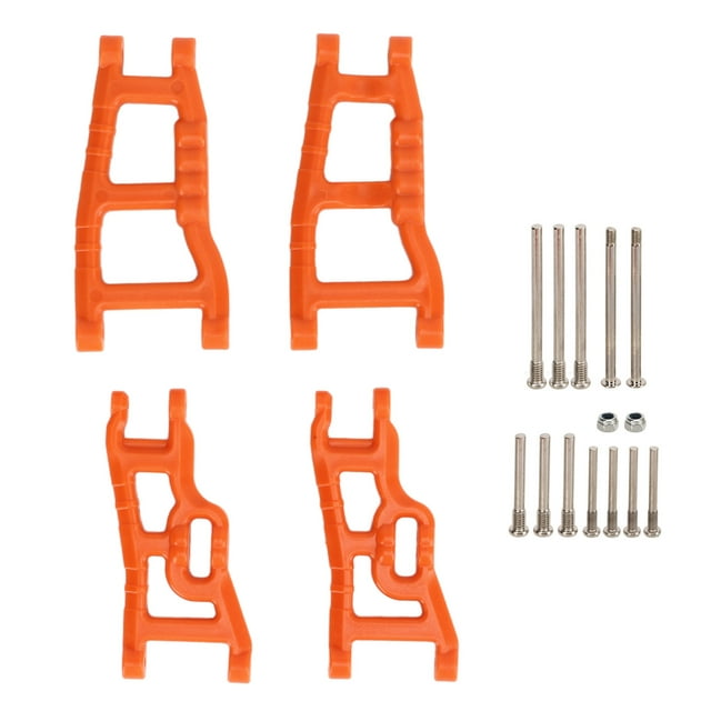 RC Swing Arm Kit, Plastic Material Upgrade Parts RC Front Rear Suspension Arm Kit Stable Performance Wear Resistant For RC Car Orange,Green