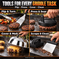 thumbnail image 5 of MoonTrek 258Pcs Griddle Accessories Kit, Stainless Steel Grill Tools for Blackstone Outdoor BBQ, 5 of 8