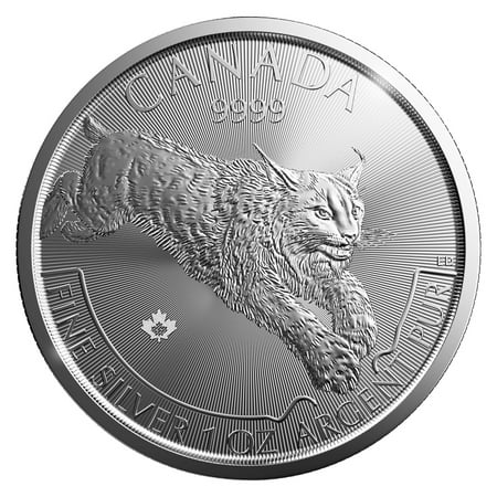 Canadian One Cent Coins - 2017 Royal Canadian Mint Lynx 1 oz Silver Coin - Predator Series