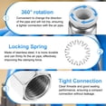 thumbnail image 4 of Uxcell 5pcs Push to Connect Fittings 1/4" Tube OD x 1/4" NPT Thread Female Straight Pneumatic Tube Fittings PCF1/4-N02 Quick Connect Air Line Fittings Air Hose Fittings, White, 4 of 7