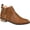 Brown, variant on Journee Womens Ellis Inside Zip Stacked Heel Booties, Widths Available