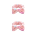 thumbnail image 1 of Minnieouse Diadema con lazo, envoltura de franela elástica, accesorios para el cabello, diadema para de cara, maquillaje, Yoga, correr, rosa, fresa fresa rosa 2piezas Minnieouse CBP380377, 1 of 5