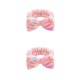 thumbnail image 4 of Qarigey Diadema con lazo, envoltura de franela elástica, accesorios para el cabello, diadema para de cara, maquillaje, Yoga, correr, rosa, fresa fresa rosa 2piezas Qarigey CBP380377, 4 of 6