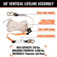 thumbnail image 4 of Kit de cucharones de seguridad para techos Malta Dynamics de 50 m con arnés, 4 of 8