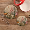 thumbnail image 2 of Coolnut Flowers Trivets Pot Holders Set of 2 Potholders for Kitchens Pure Cotton Thread Weave Trivets,Hot Pads for Kitchens,Coasters,Placemats,Spoon Rest for Cooking Home Decor, 2 of 7