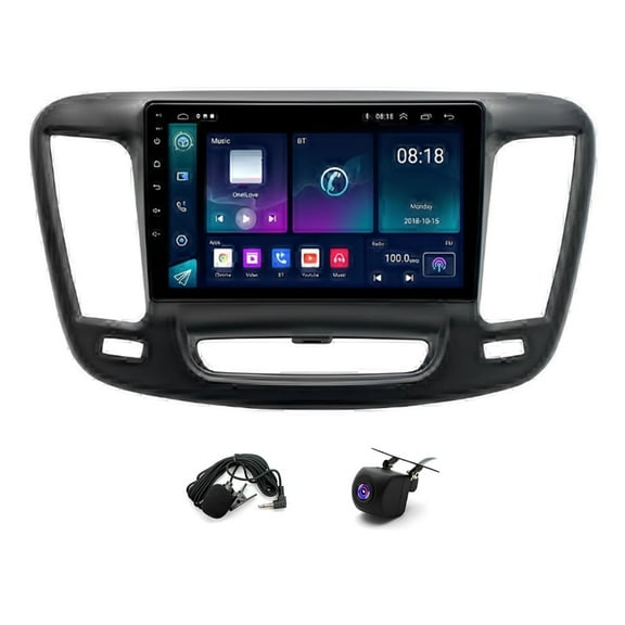 Molaner Car Radio for Chrysler 200 200C 200S 2015-2019, 2  32GB ROM 9” HD Touchscreen Car Stereo Android 13, Wireless CarPlay & Android Auto, GPS Navigation & Bluetooth, Back-up Camera, FM Radio