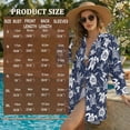 thumbnail image 7 of Xoenoiee Sea Turtle Print Womens Bathing Suit Cover Ups Side Split Long Sleeve Bikini Swimsuit Coverup Button Down Beach Dress Shirt Plus Size, Size XL, 7 of 7