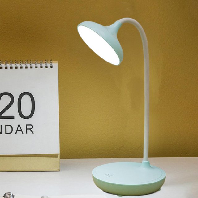 Feltree USB Eye Care Desk Lamp - 3 Color Temperature Stepless Dimming LED Study Lamp with Pen Holder & Phone Stand Anti-Blue Light Design