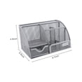 thumbnail image 4 of EasyPAG Mesh Desk Organizer with Drawer Cute Multi-functional Desktop Pencil Holder, Silver, 4 of 5