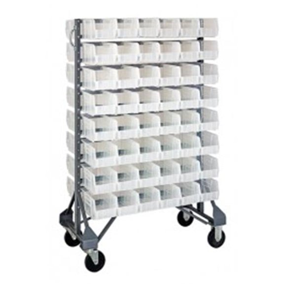 Quantum Storage QRU-16D-230-96CL Double Sided 16 Rail With 96 Bins Clear